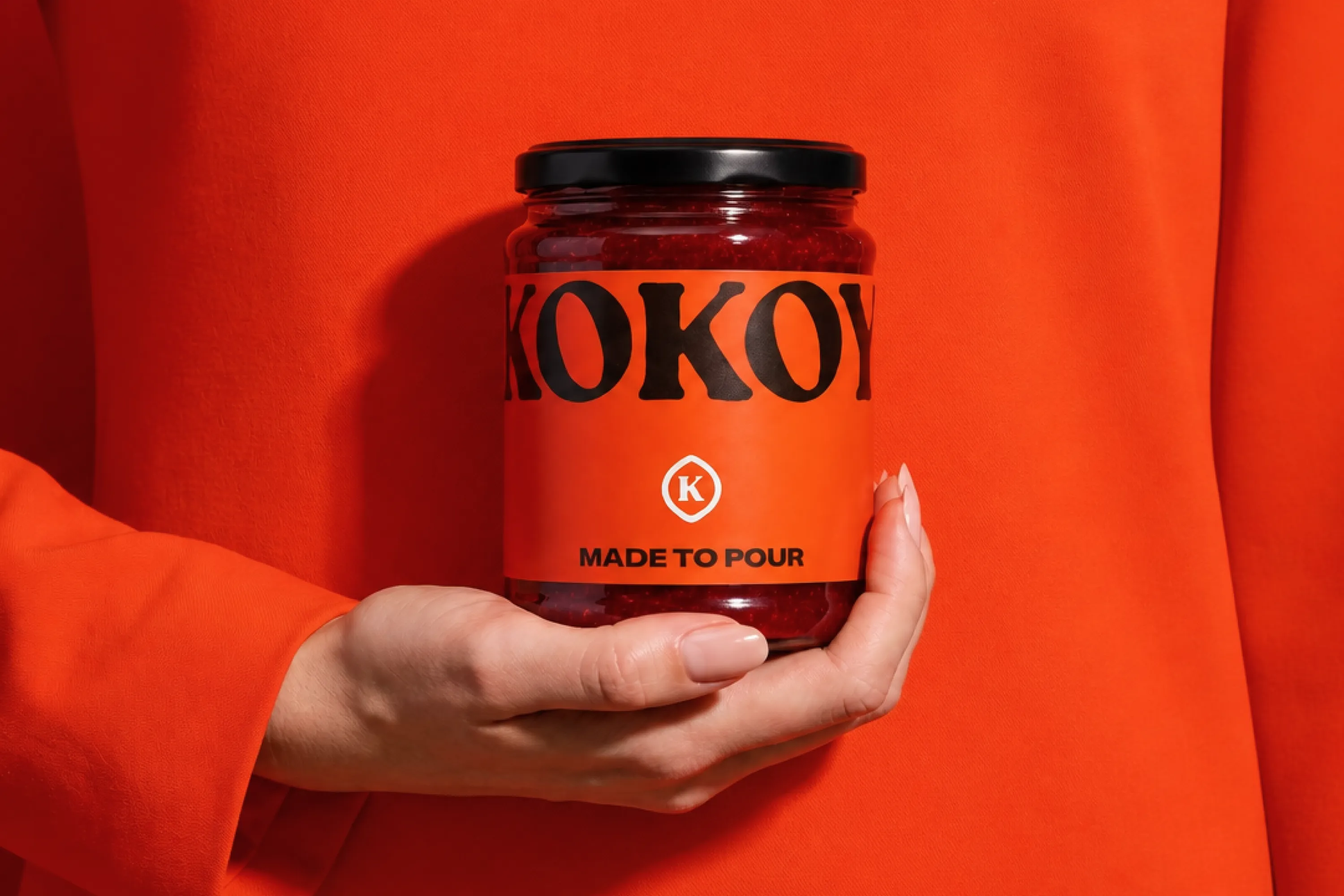 Kokoy cream jar with Made to pour messaging.