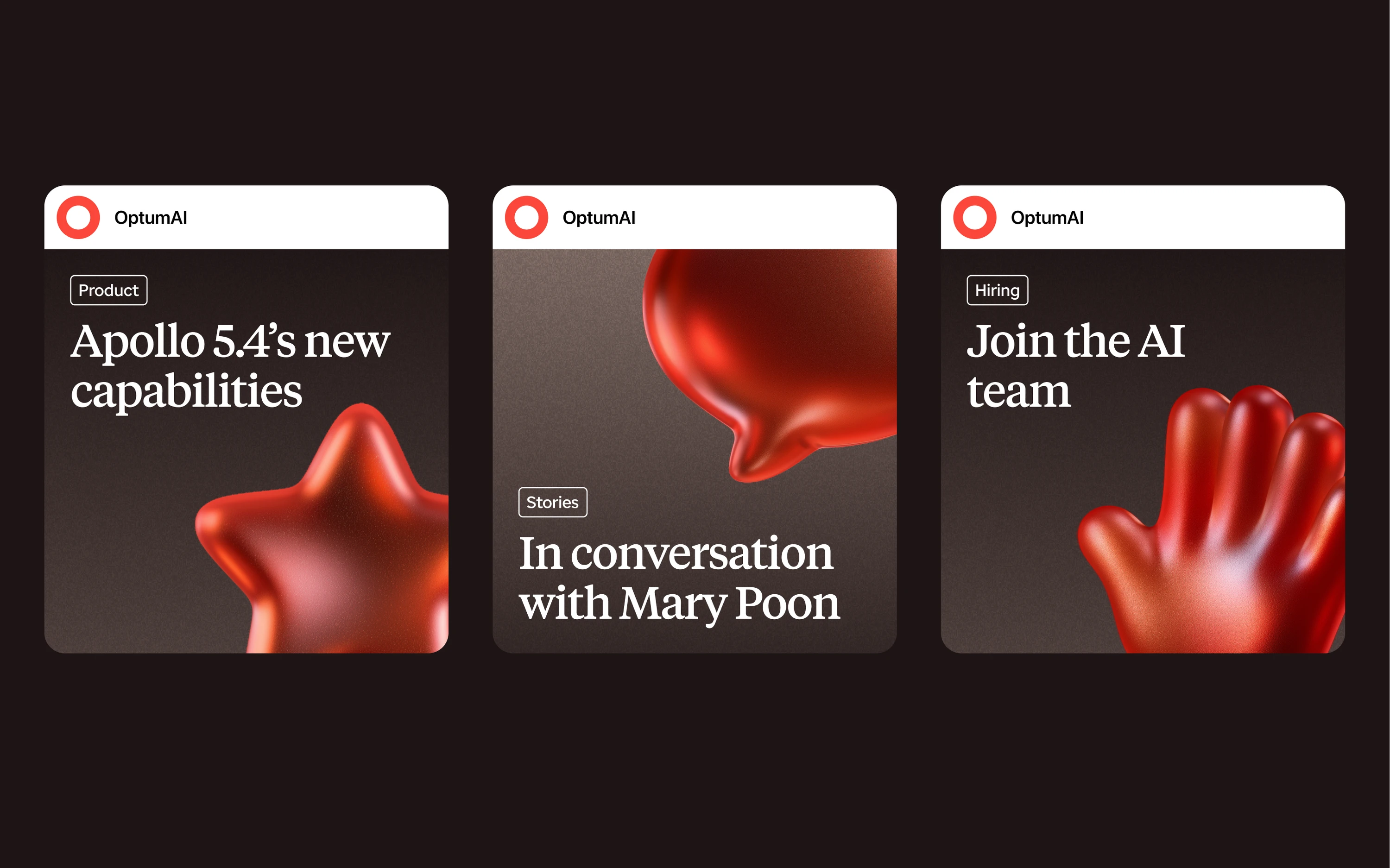 OptumAI social posts for model capabilities, interviews, and recruitment.