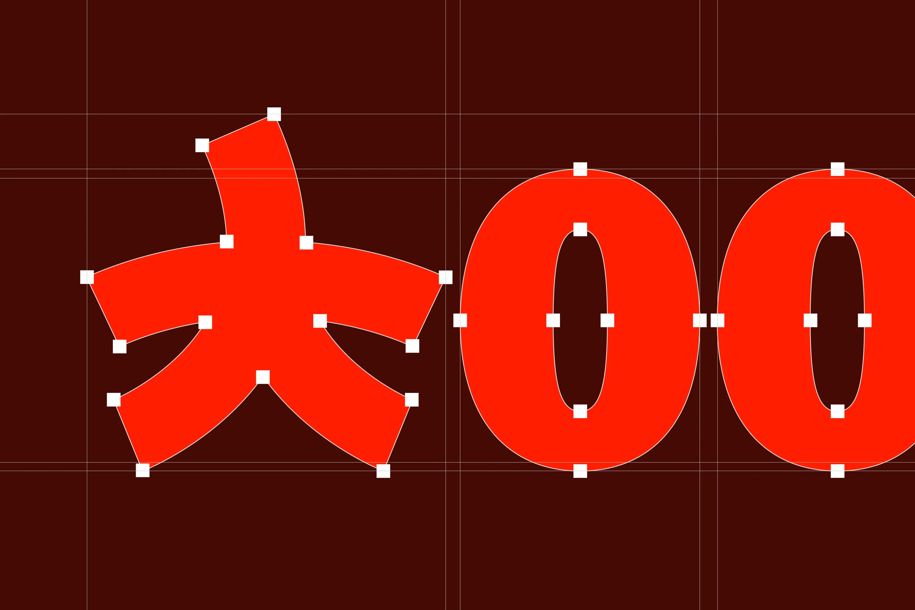 Construction of the Toomato symbol and lettering.